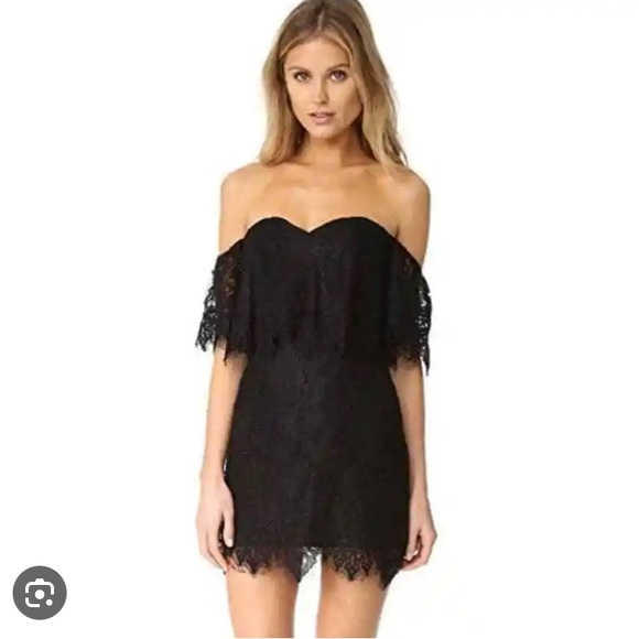 Lovers and friends black lace dress - Picture 3 of 4